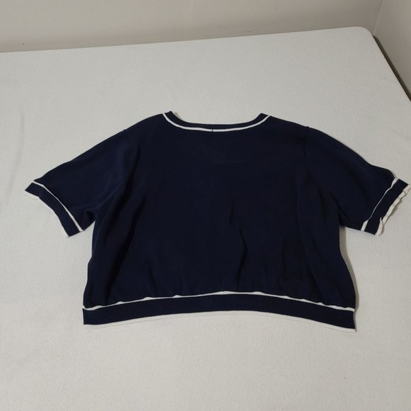 Modcloth Navy White Sweater Plus size 4x - Picture 6 of 9